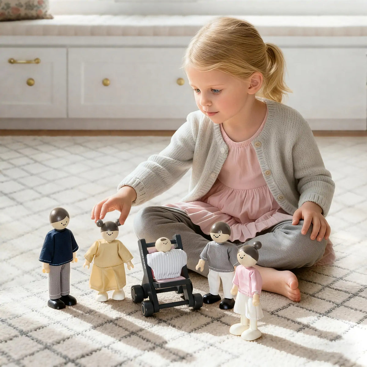 Tiny Land Black Dollhouse, Garage & Dolls Gift Set — product image 11 of 11
