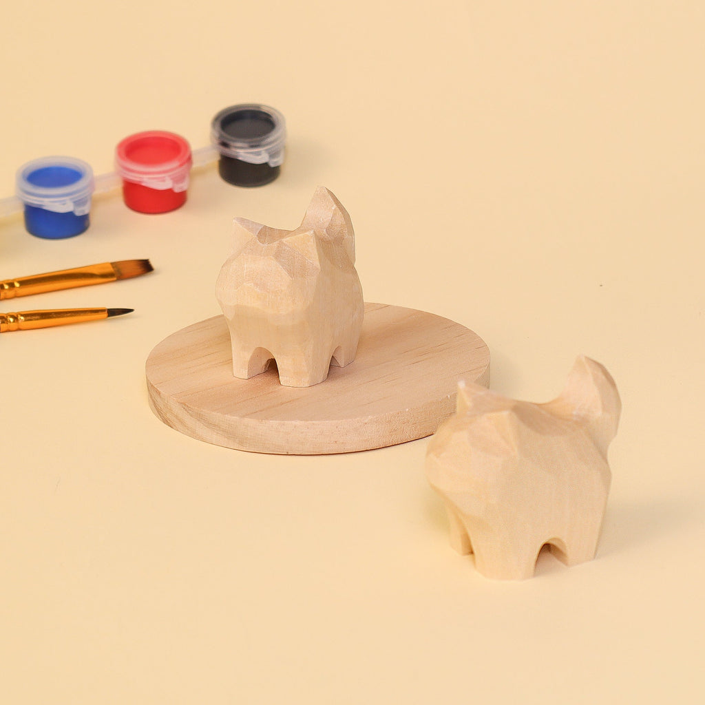 Hand-Carved Cat Painting Kit – Paint Two Cats, Create a Keychain by Kitsville, image 3 of 11