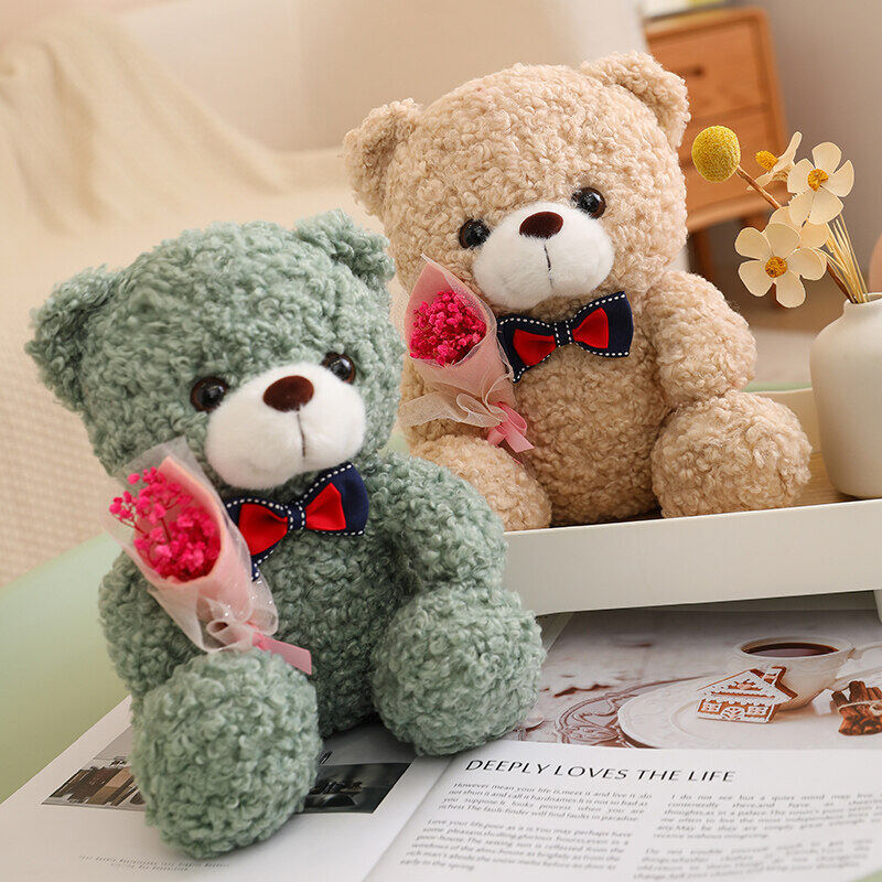 Rose Bear Plush — 25 cm