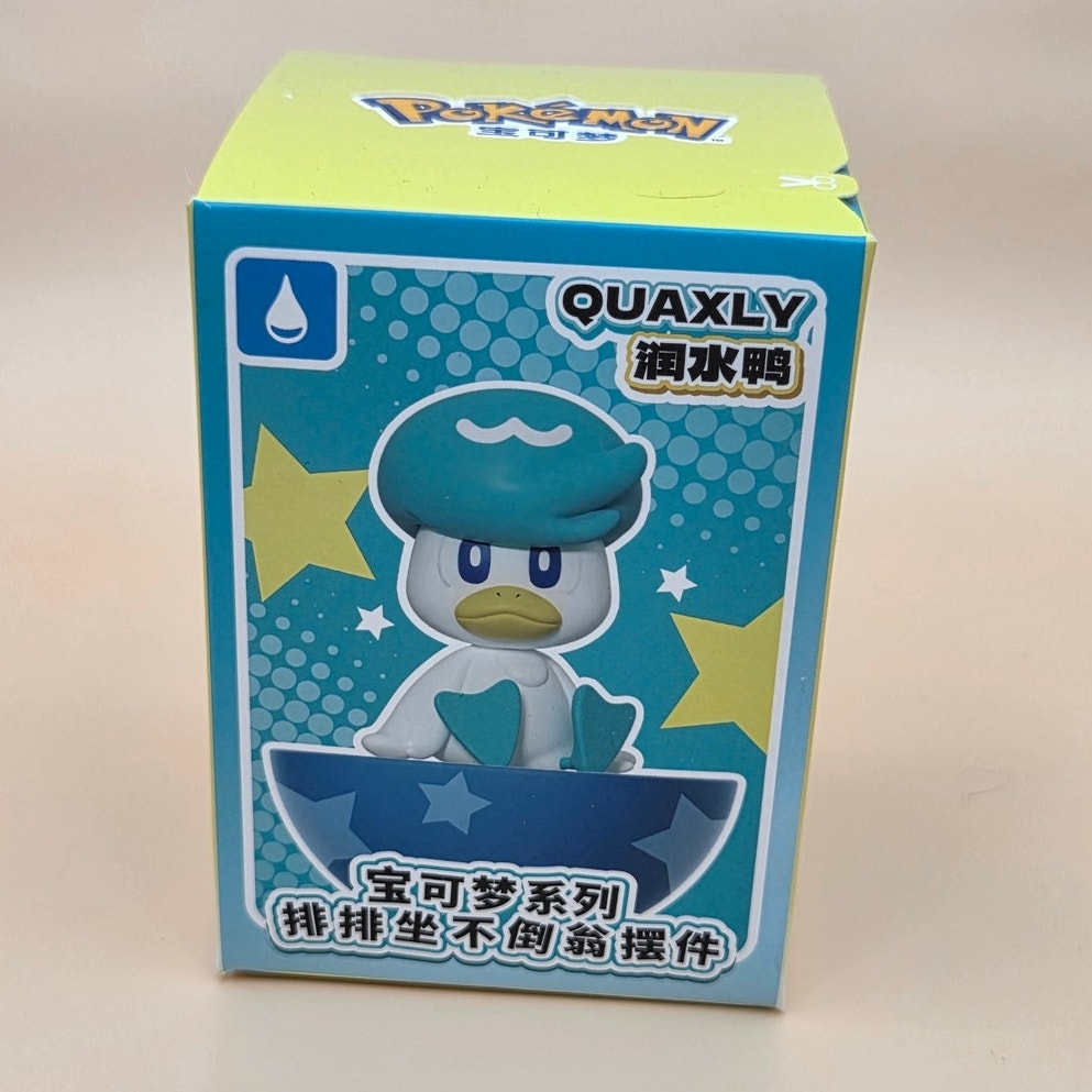 Pokemon Series Roly-Poly Tumbler Quaxly Figure — product photo 1 of 2