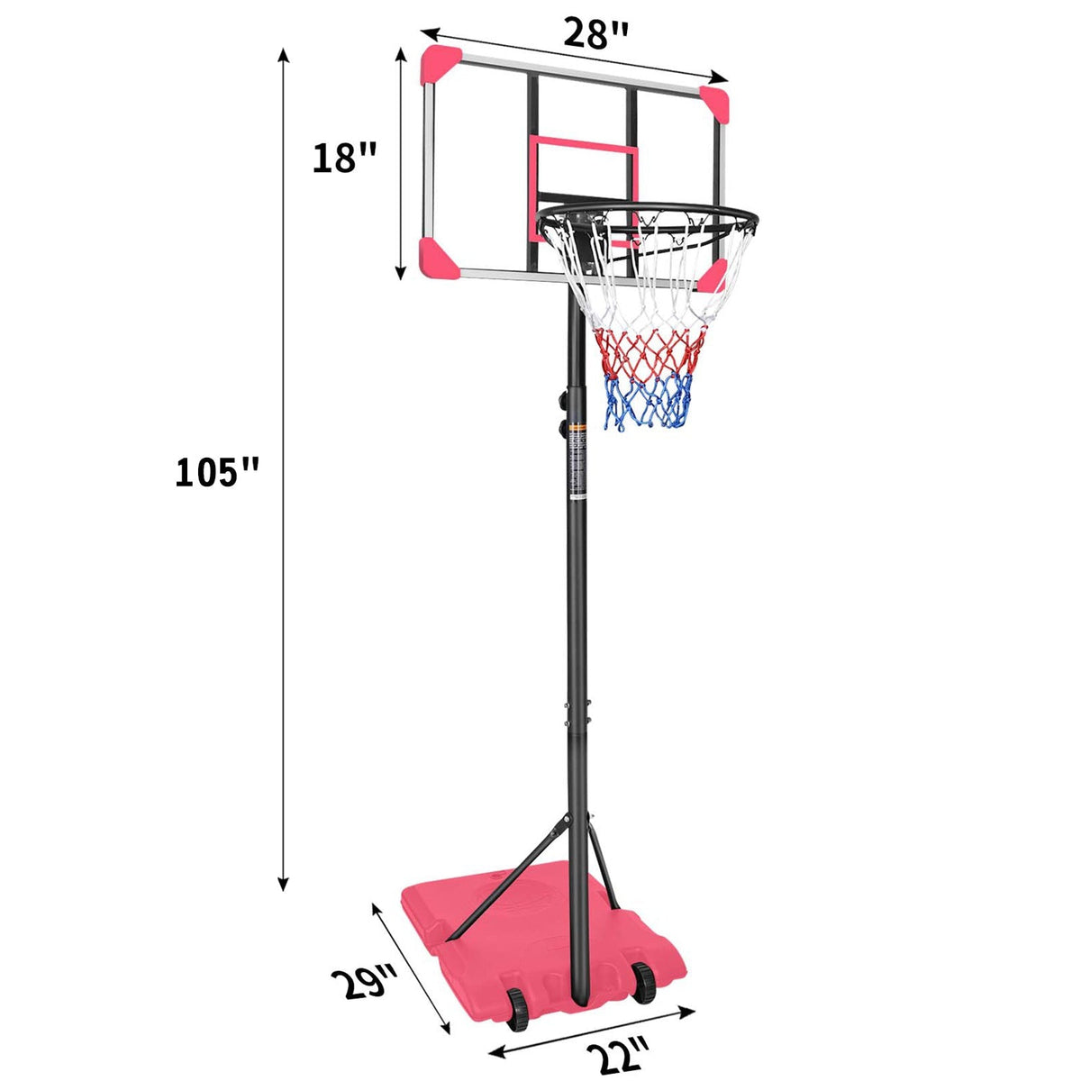 Hoop Heroes Adjustable Basketball Hoop