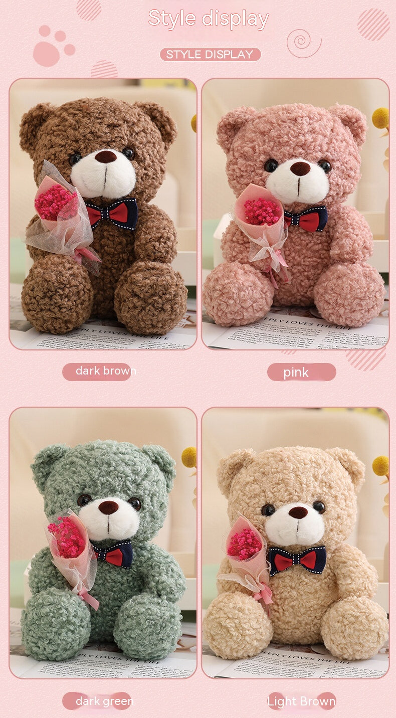 Rose Bear Plush — 25 cm
