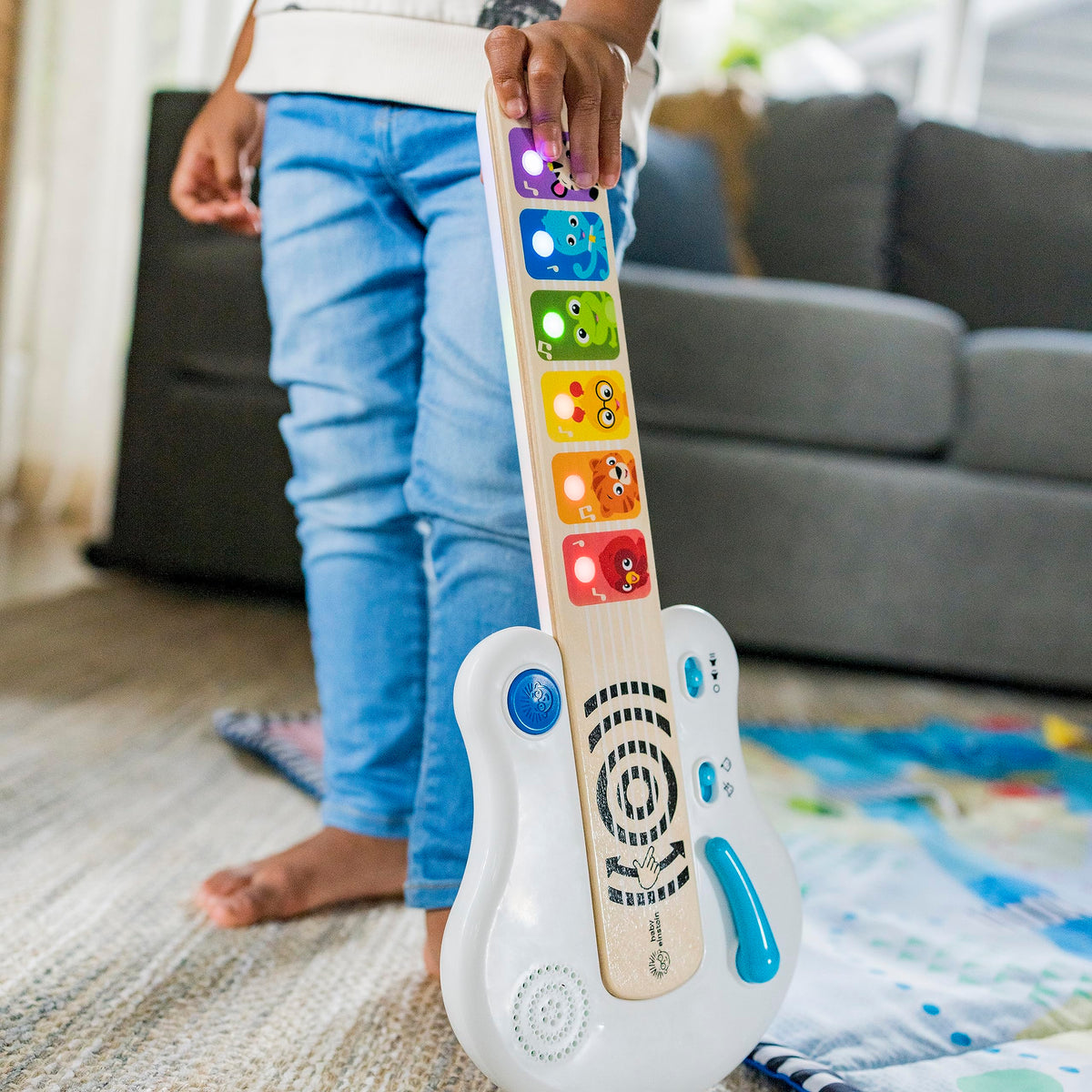 Light Up Strum Along Magic Touch Wooden Guitar