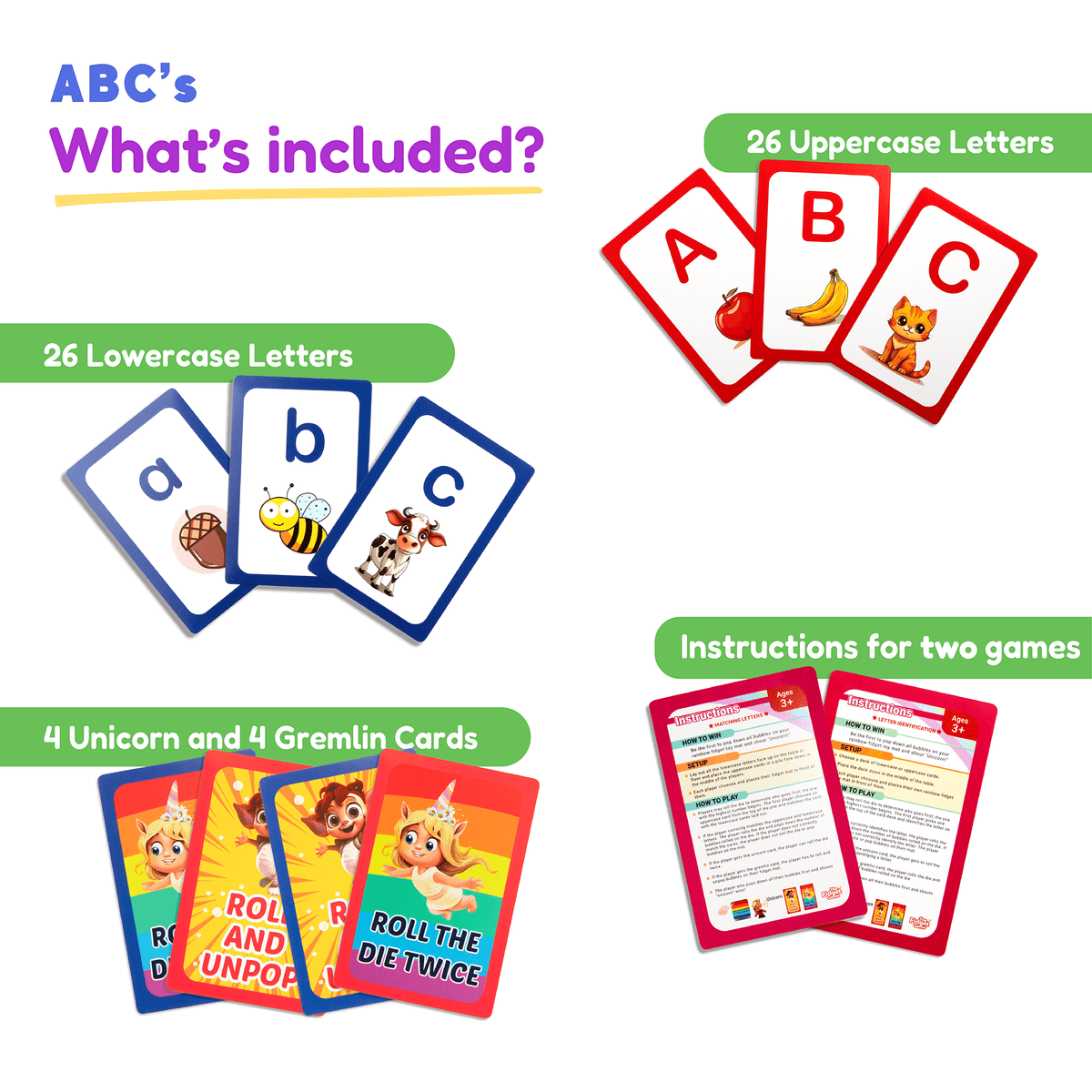 ABC: Learn Uppercase & Lowercase Letters Card Pack - CHOOSE Act - Maven Couture Inc