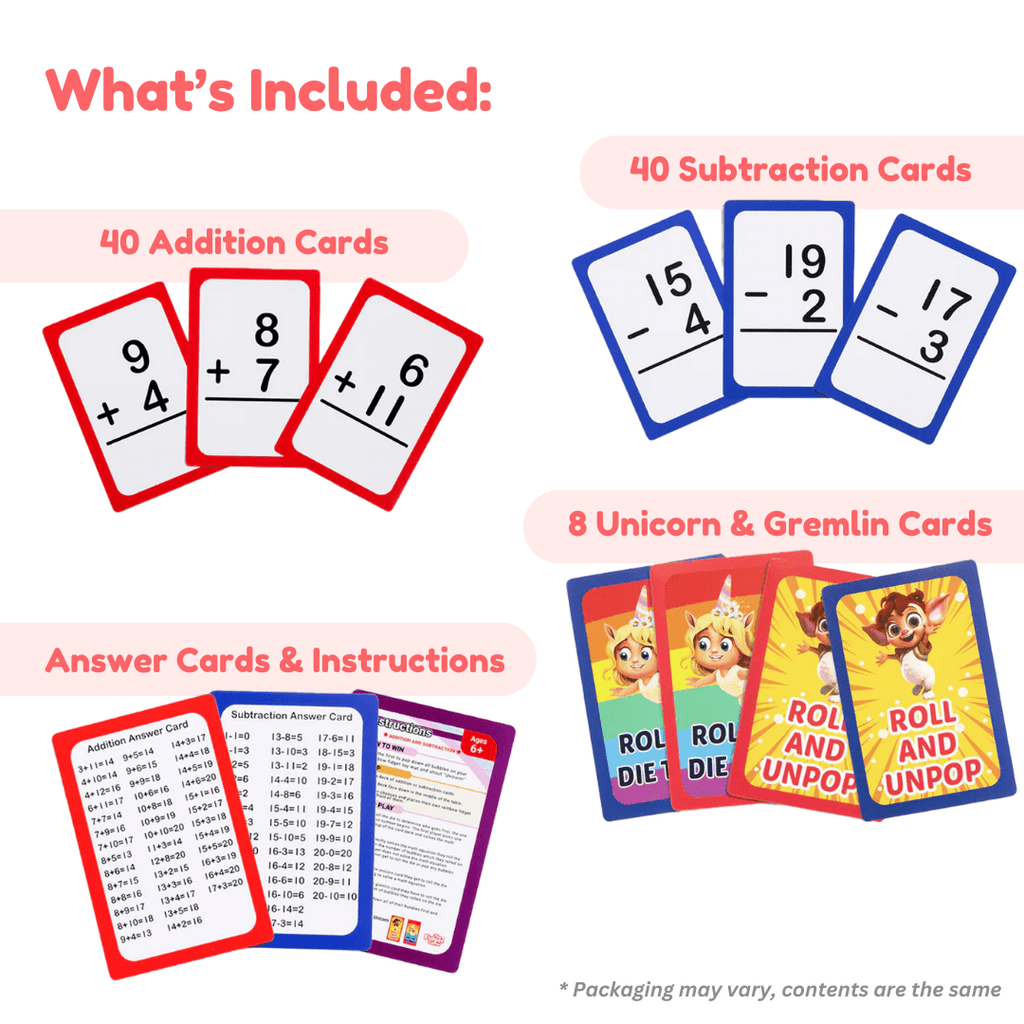 Grade 1 & 2 Addition & Subtraction Card Pack - Maven Couture Inc