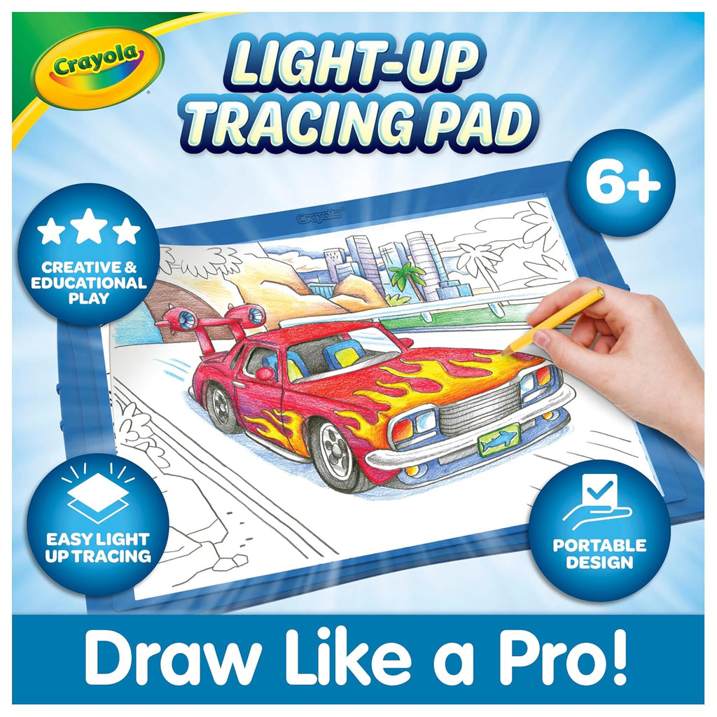 LED Light-Up Tracing Pad Art Kit, 12 Colored Pencils, Ages 6–15