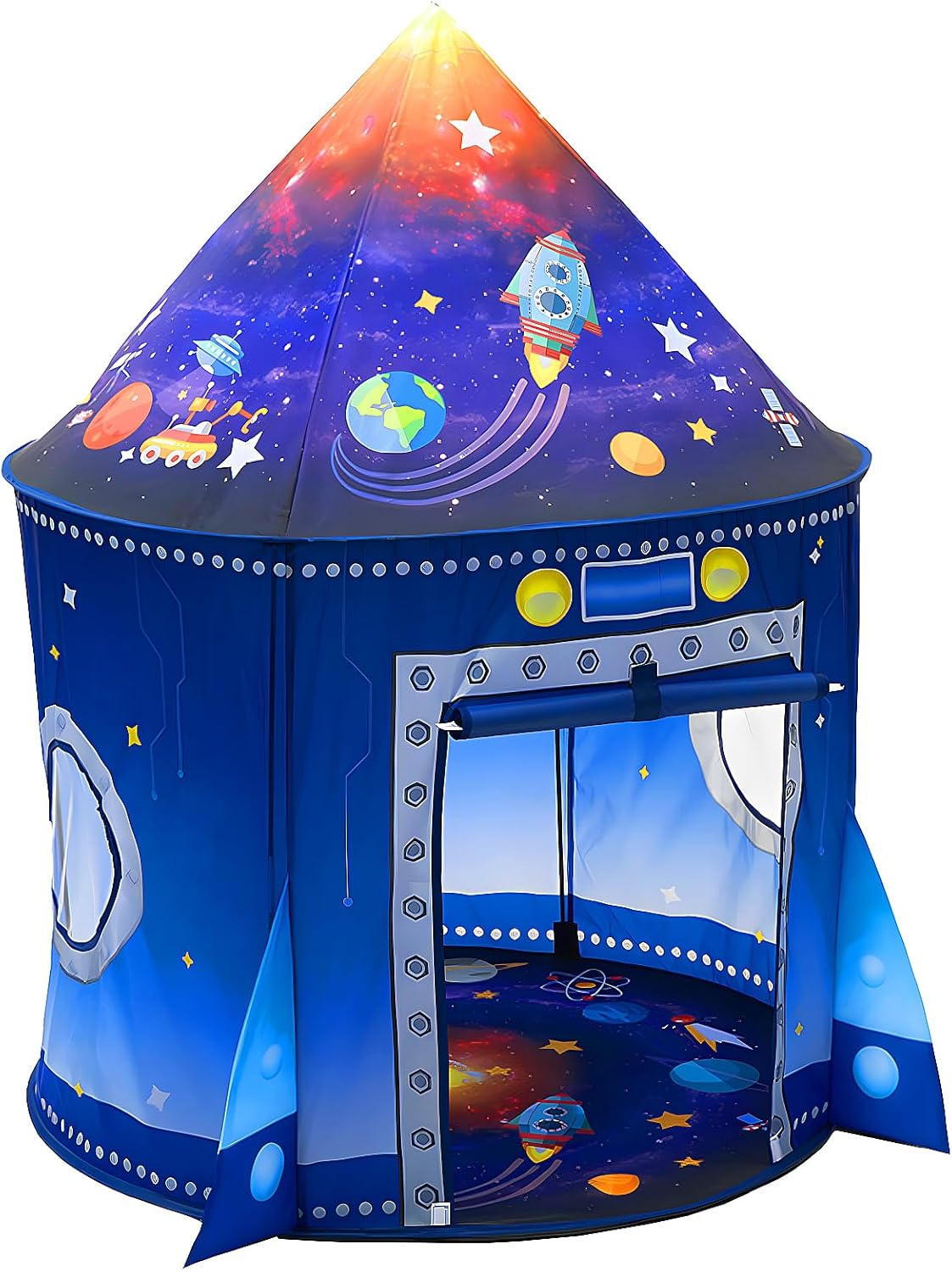 WillingHeart Rocket Ship Play Tent for Kids, Pop-Up Space Playhouse - product photo