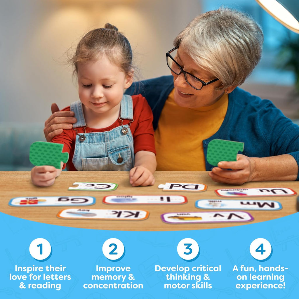 Match Learn Spell Alphabet Puzzle Cards Montessori Learning Game Ages 3+