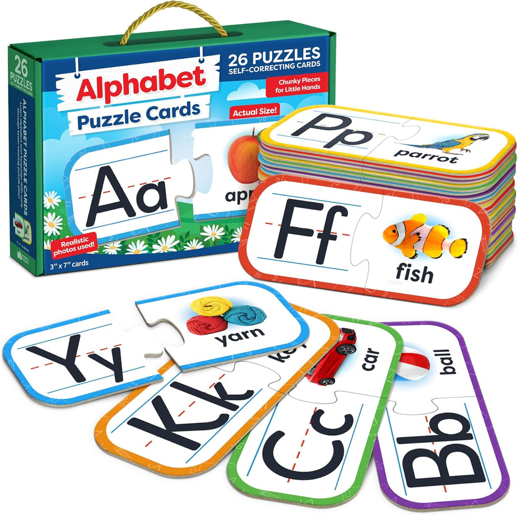 Match Learn Spell Alphabet Puzzle Cards Montessori Learning Game Ages 3+