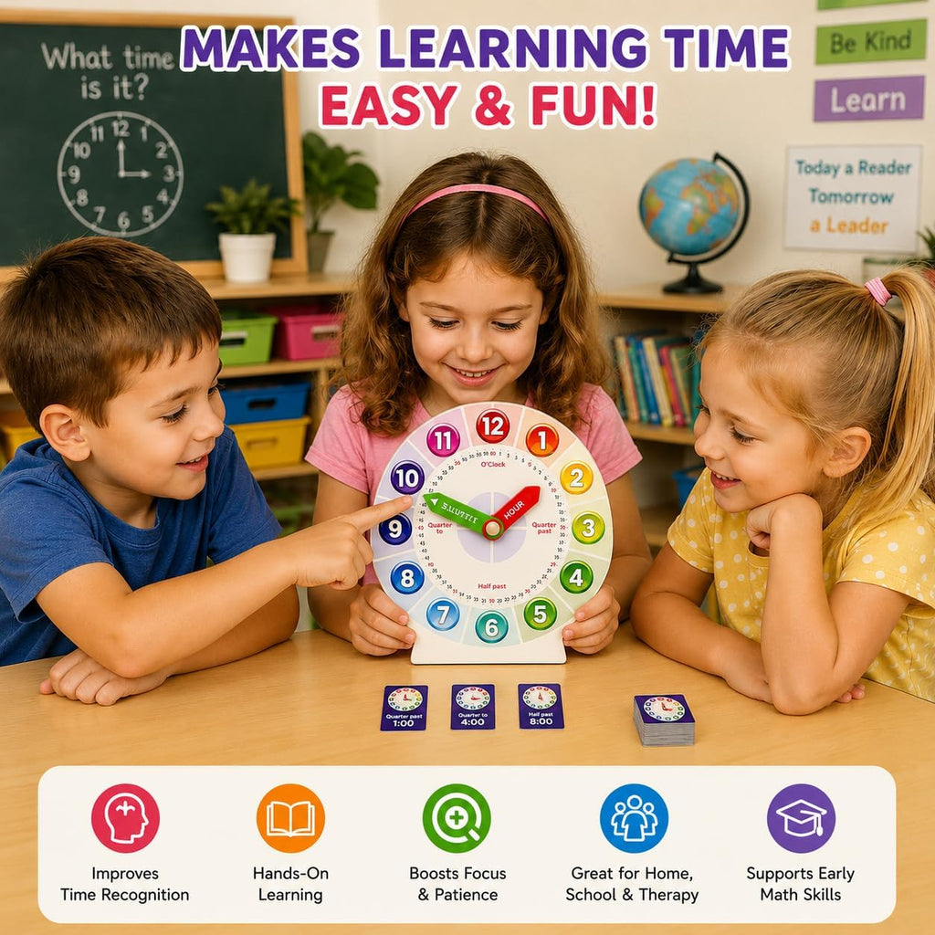Tick Tock Wooden Teaching Clock