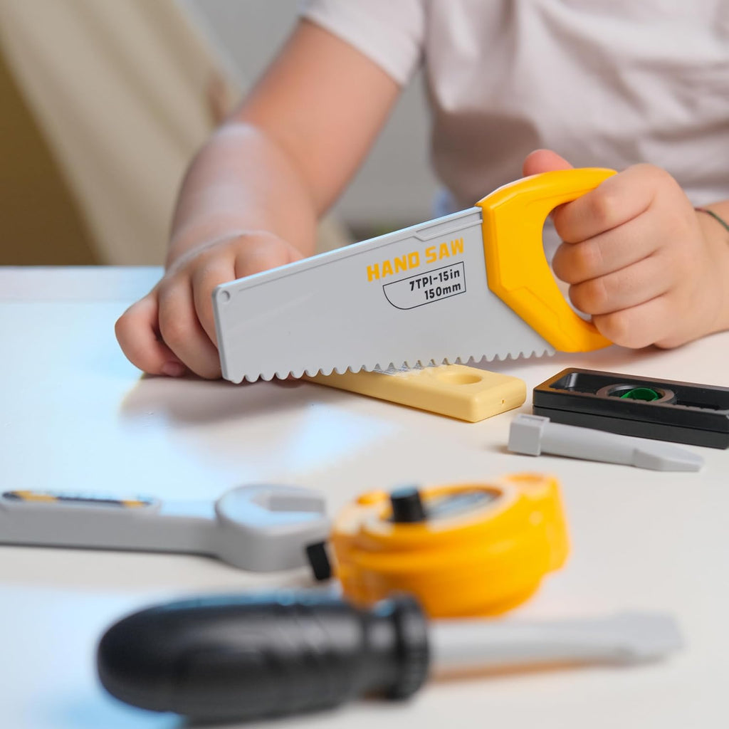 Junior Builder Workshop, Kids Tool Set with Electric Drill & STEM Construction Kit