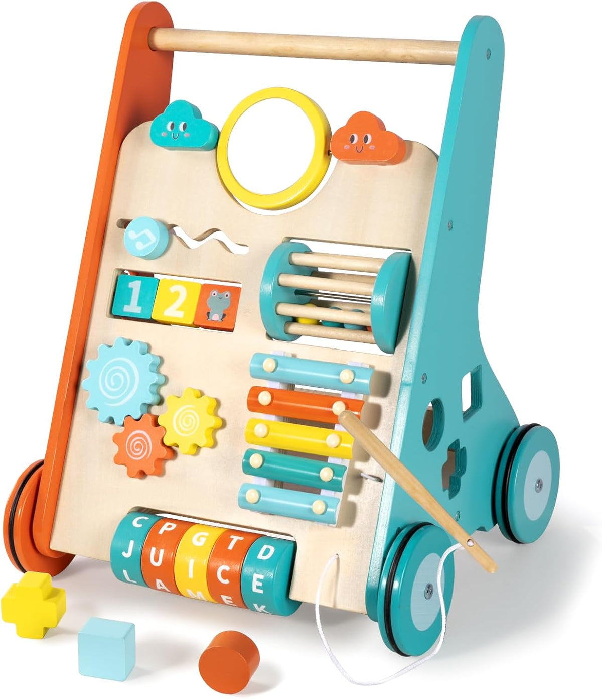 Wooden Activity Walker for First Steps