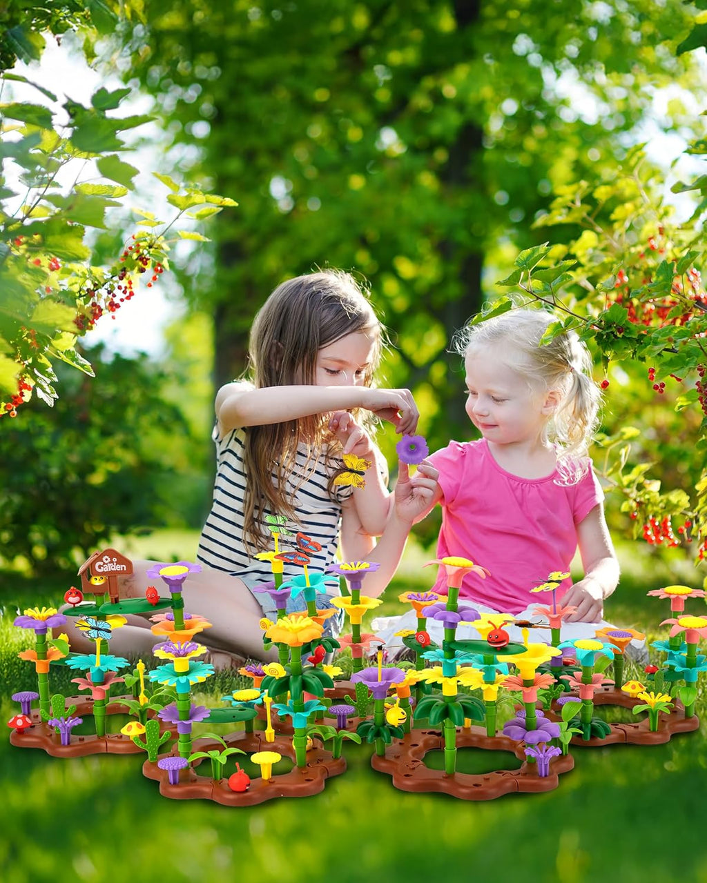 Bloom & Build Flower Garden STEM Adventure 183 Piece Creative Building Set for Kids Ages 3 to 8