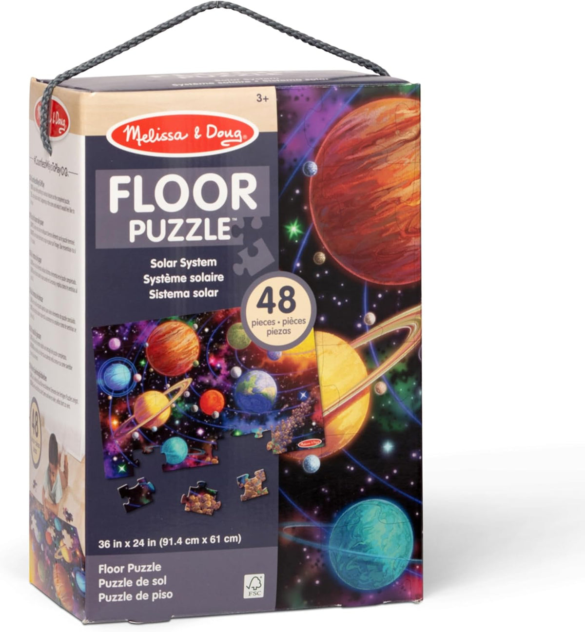 Piece Together the Solar System Jumbo Floor Puzzle for Kids Ages 3+