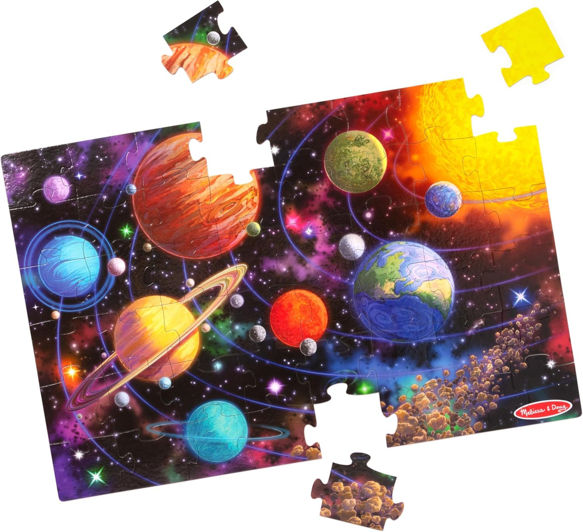 Piece Together the Solar System Jumbo Floor Puzzle for Kids Ages 3+