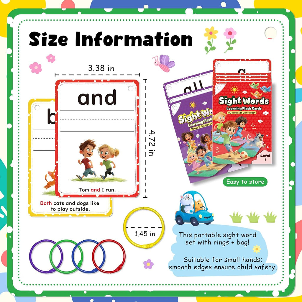 Reading Success Sight Word Flash Cards for Growing Learners