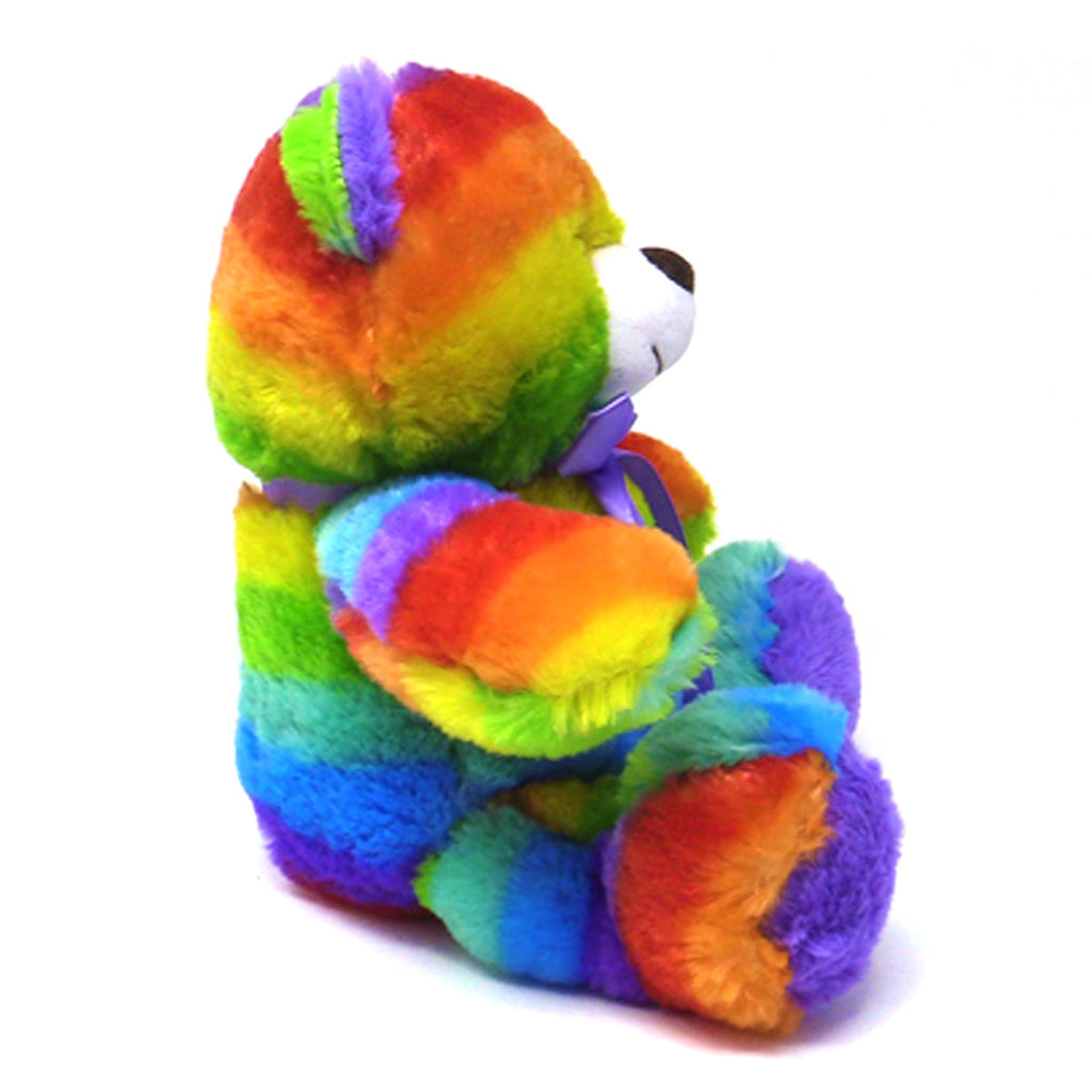 Rainbow Teddy Bear Plush Stuffed Animal, 12-Inch, Ages 3+