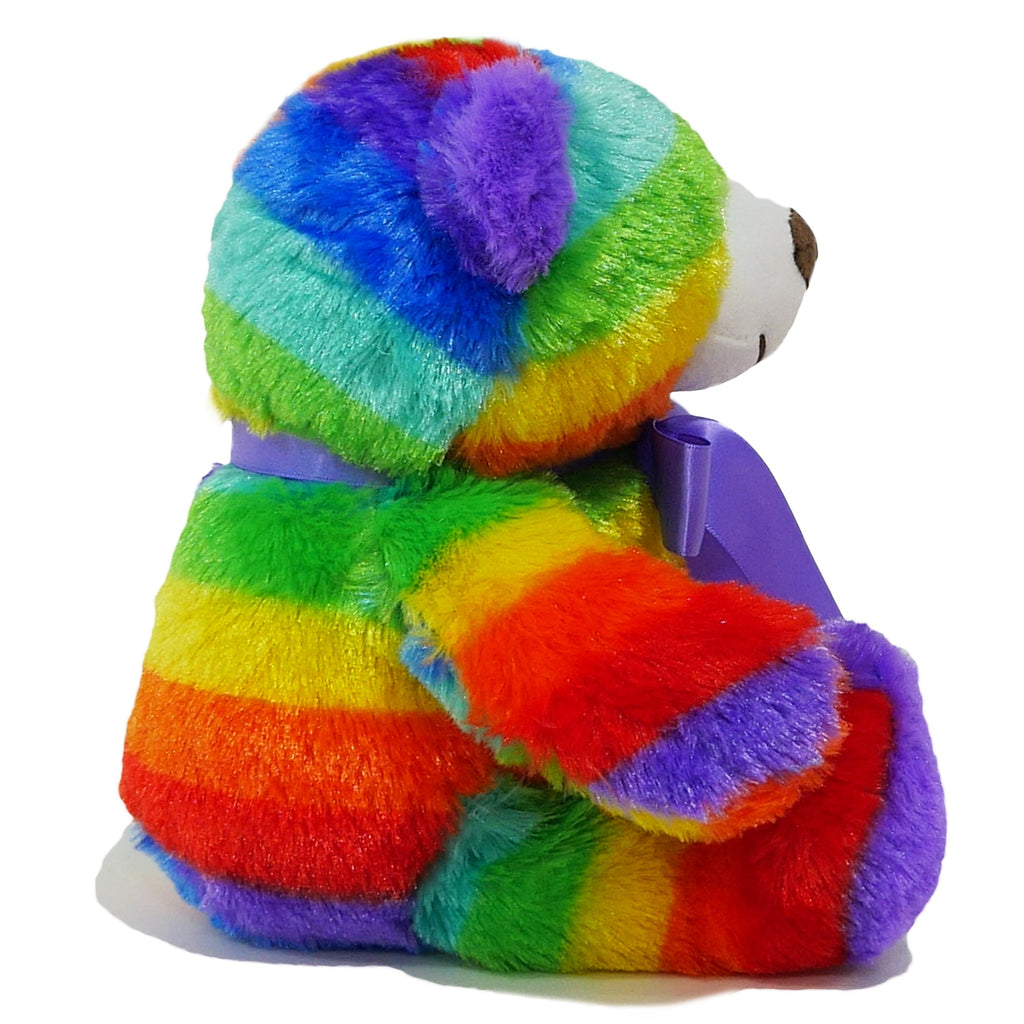 Rainbow Teddy Bear Plush Stuffed Animal, 12-Inch, Ages 3+