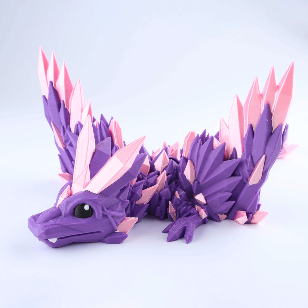 Crystal Wing Baby Dragon Articulated 3D Fidget Toy by Crafts 3D, image 1 of 20