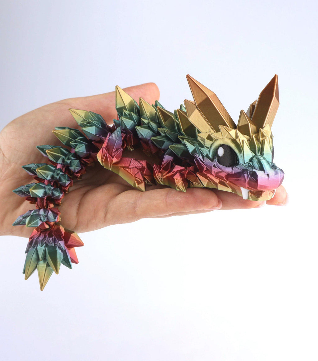 Crystal Baby Dragon Articulated 3D Fidget Toy by Crafts 3D, image 6 of 15