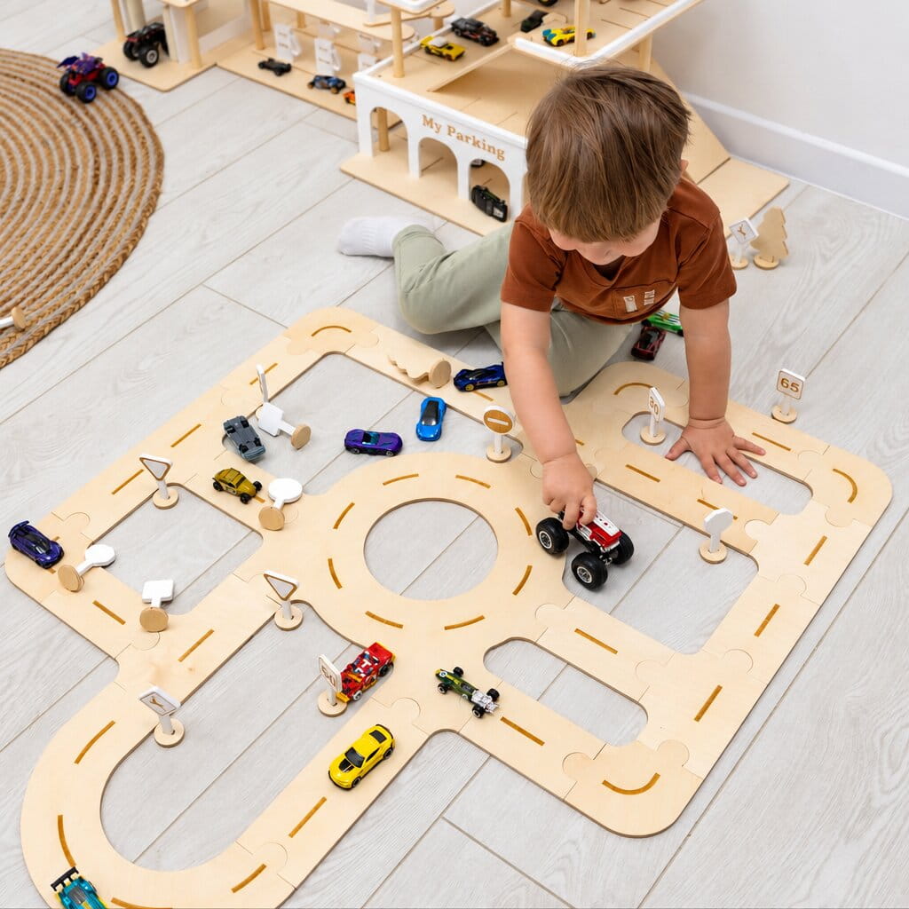 Wooden Car Track Toy