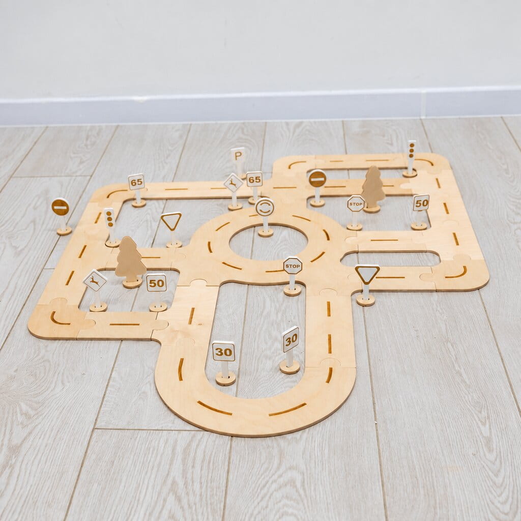 Wooden Car Track Toy