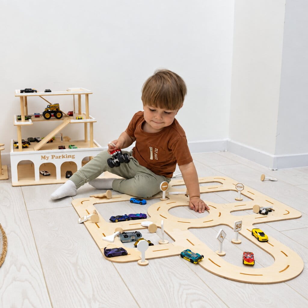 Wooden Car Track Toy