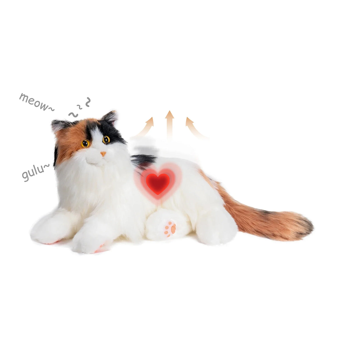 Breathing Calico Percy 2.0- Heartbeat Pur,Voice Robotic Cat by Chongker, image 12 of 19