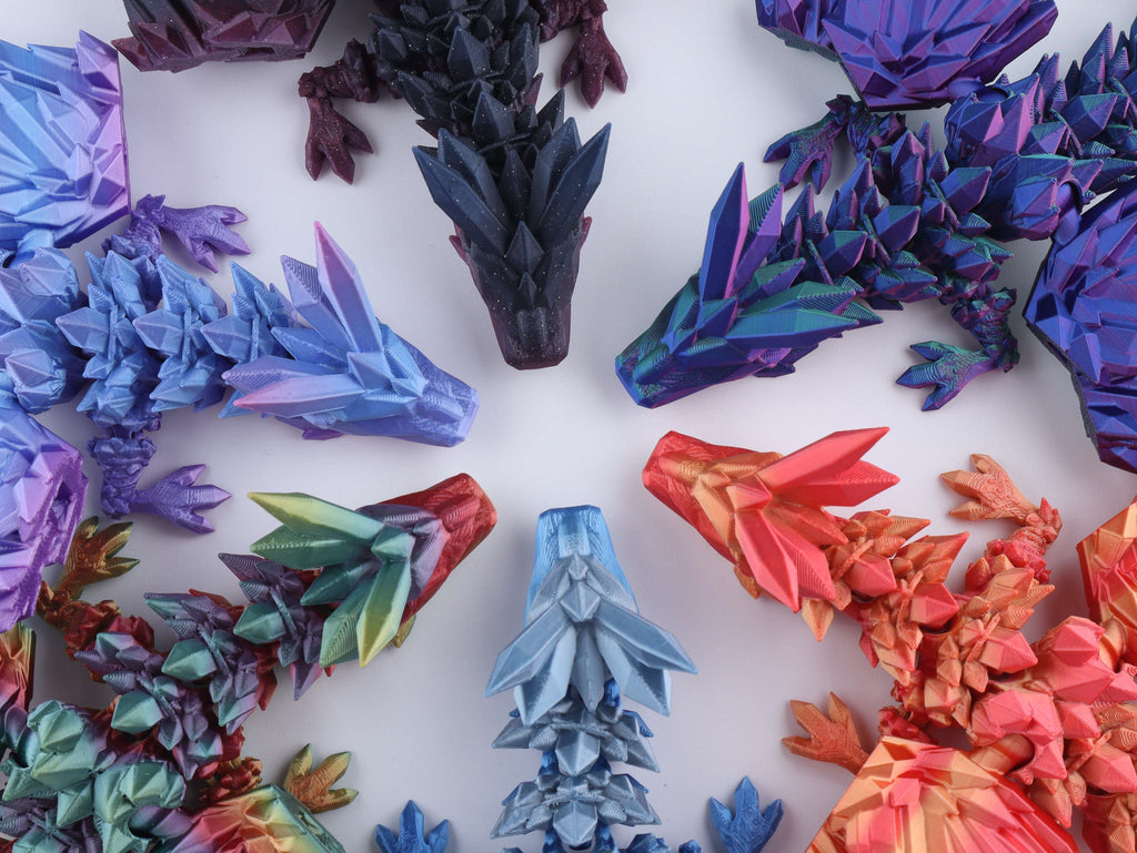 Crystal Wing Dragon Articulated 3D Fidget Toy by Crafts 3D, image 6 of 30