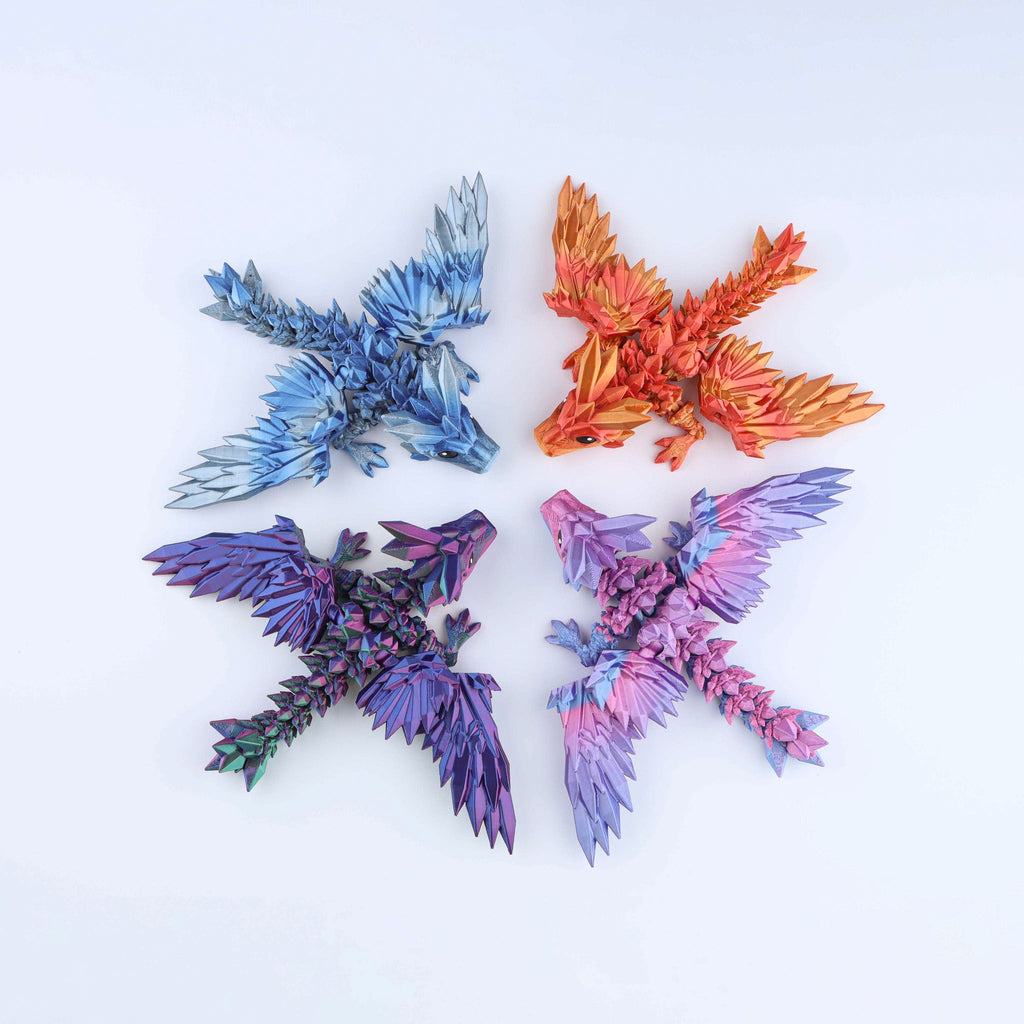 Crystal Wing Tadling Dragon Articulated 3D Fidget Toy by Crafts 3D, image 1 of 10