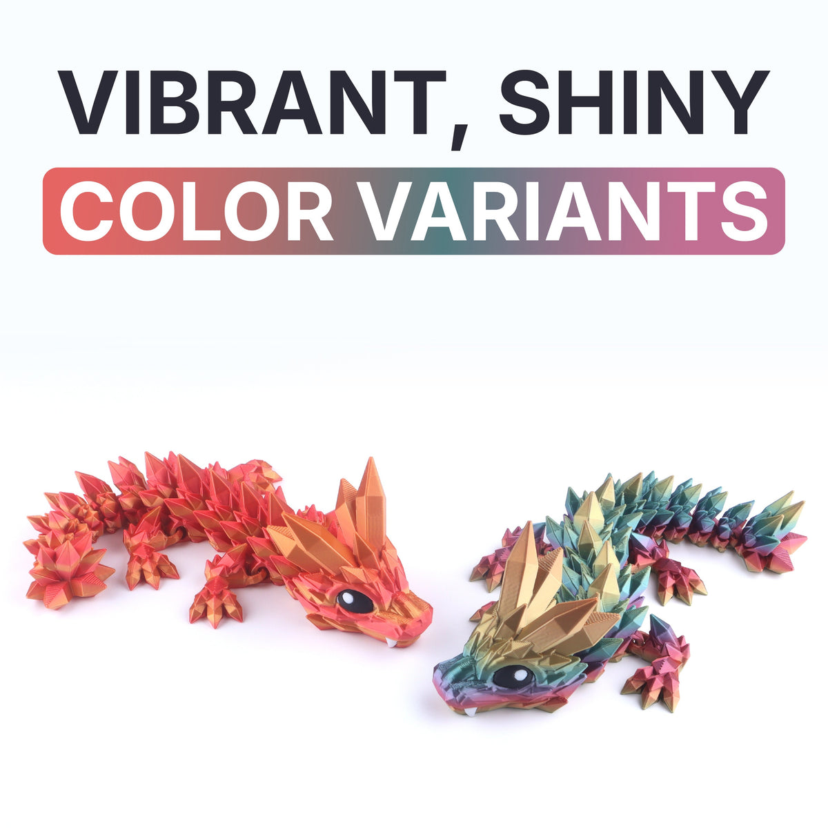 Crystal Baby Dragon Articulated 3D Fidget Toy by Crafts 3D, image 4 of 15