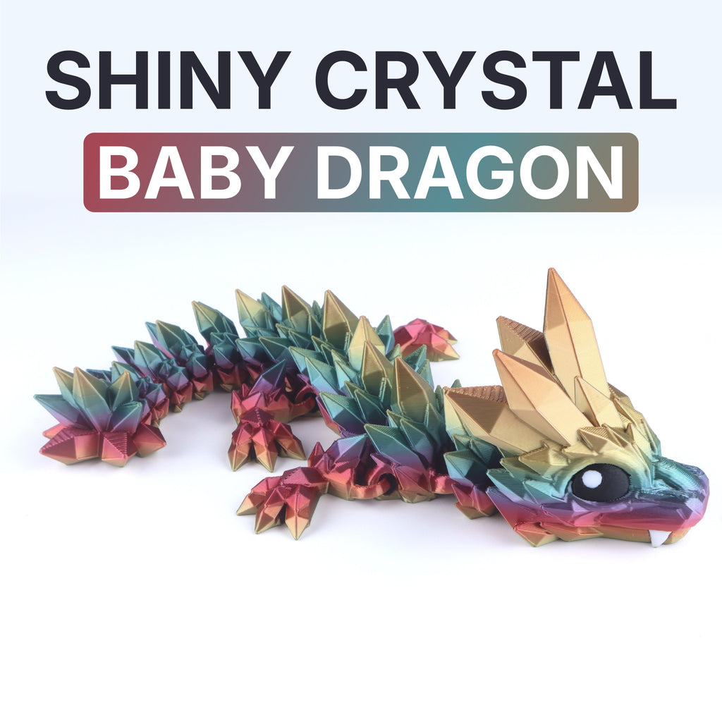 Crystal Baby Dragon Articulated 3D Fidget Toy by Crafts 3D, image 5 of 15