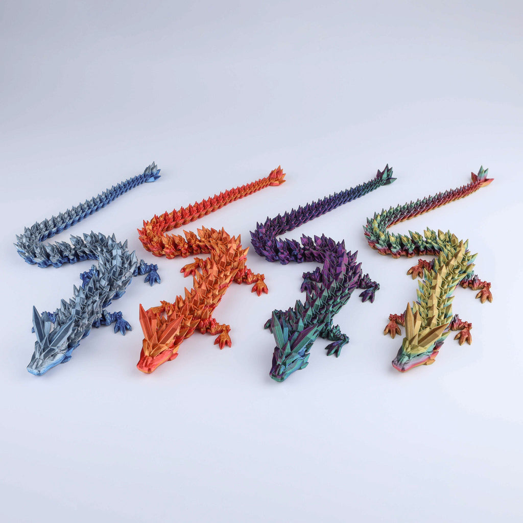 Crystal Dragon Articulated 3D Fidget Toy by Crafts 3D, image 3 of 26