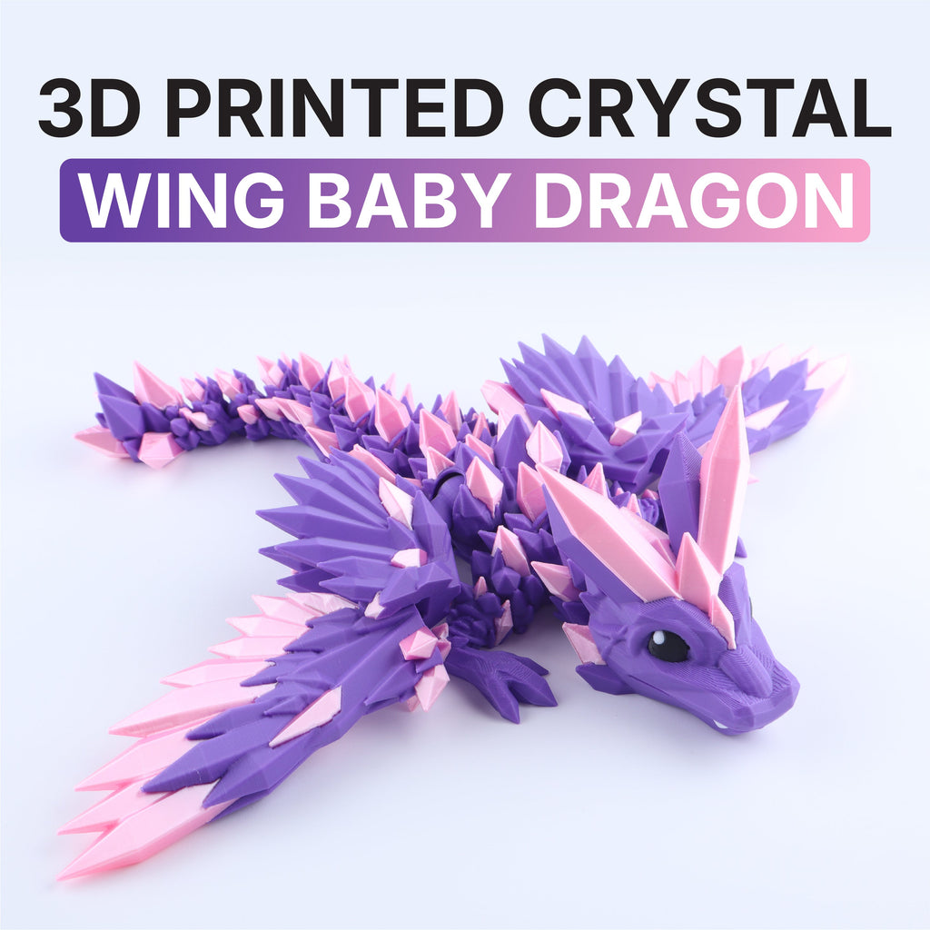 Crystal Wing Baby Dragon Articulated 3D Fidget Toy by Crafts 3D, image 2 of 20