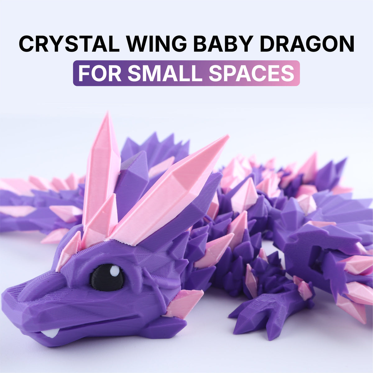 Crystal Wing Baby Dragon Articulated 3D Fidget Toy by Crafts 3D, image 5 of 20