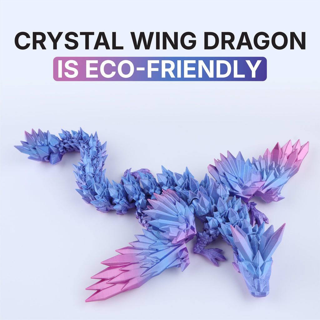 Crystal Wing Dragon Articulated 3D Fidget Toy by Crafts 3D, image 5 of 30