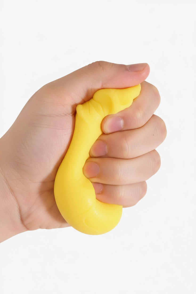 Cheese Block TPR Squishy Sensory Toy, 2.4-Inch, Ages 3+