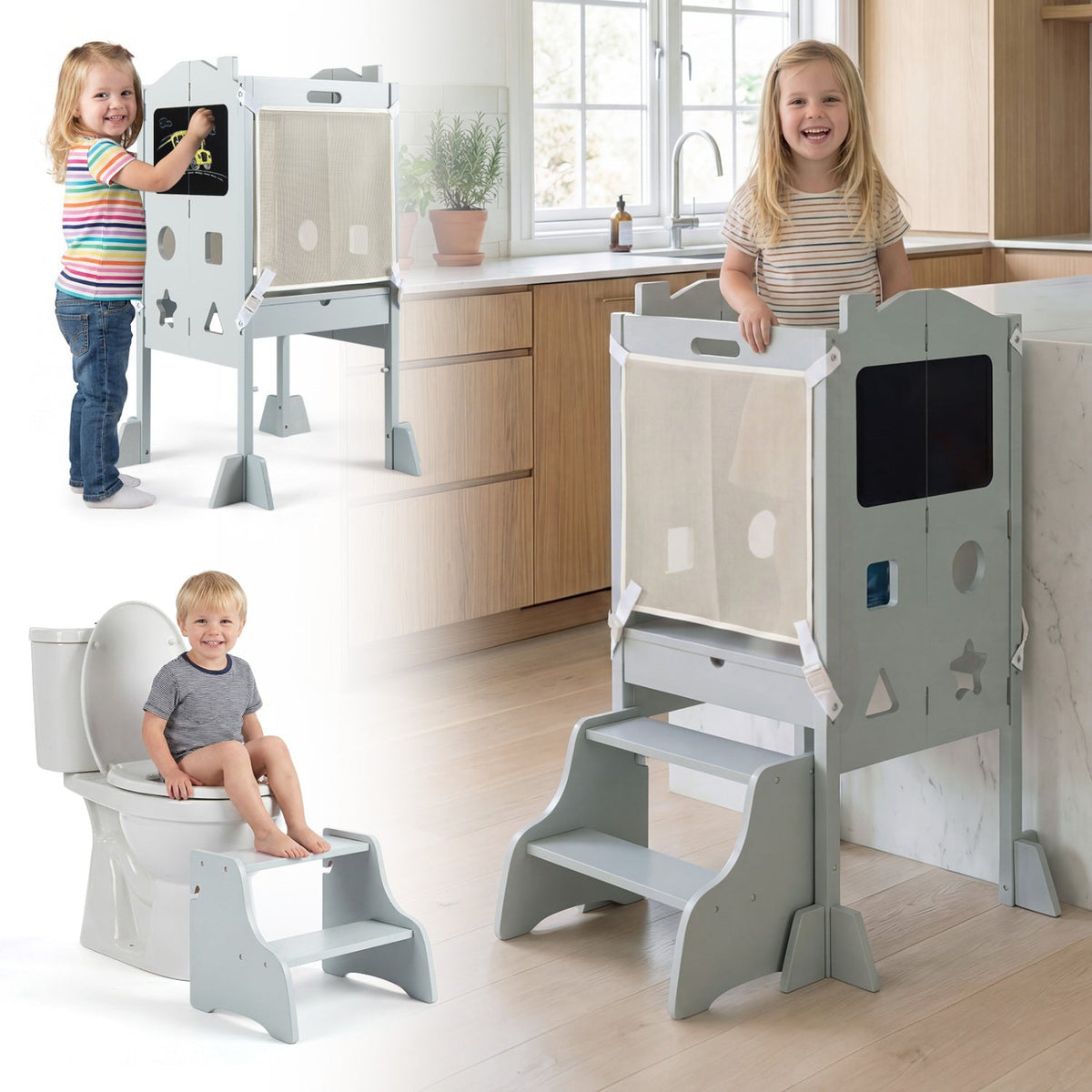 Little Helper Folding Toddler Tower & Step Stool