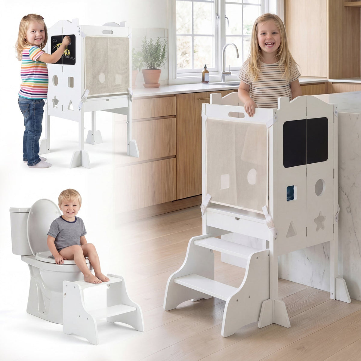 Little Helper Folding Toddler Tower & Step Stool