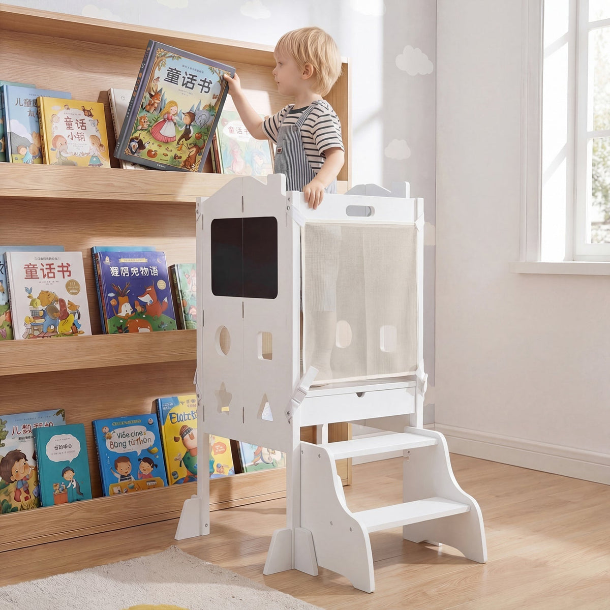 Little Helper Folding Toddler Tower & Step Stool