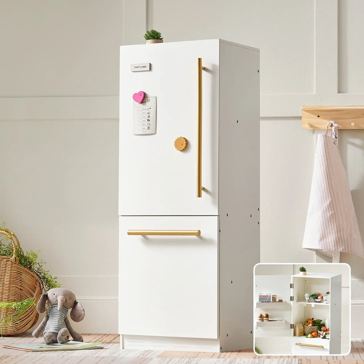Tiny Land Wooden Play Kitchen Fridge — product image 1 of 10
