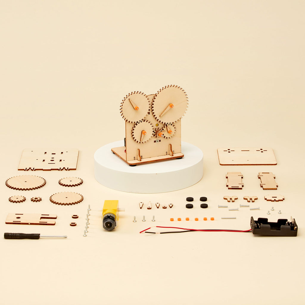 Gear Train Wooden STEM Kit by Kitsville, image 2 of 4