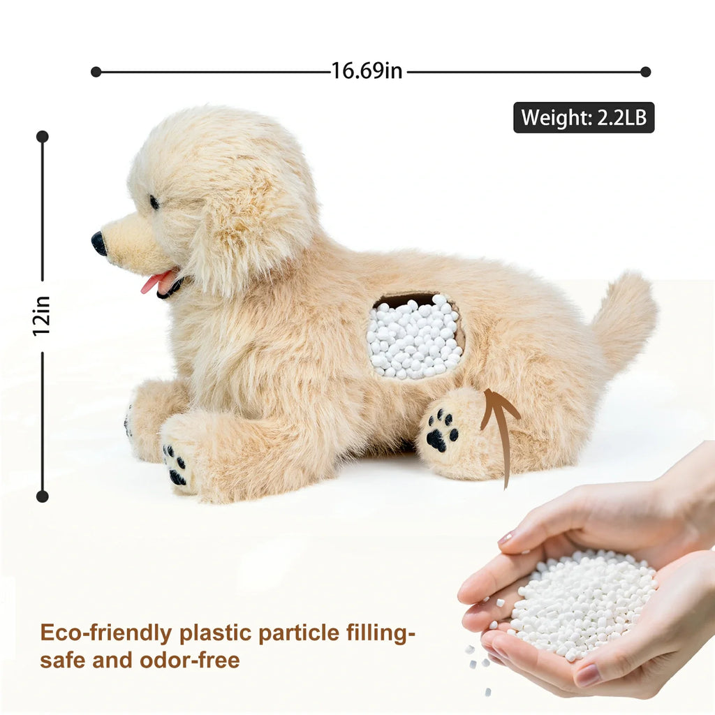 2.2lbs Golden Retriever Plush – Weighted Emotional Support Toy Gift — product photo 9 of 10