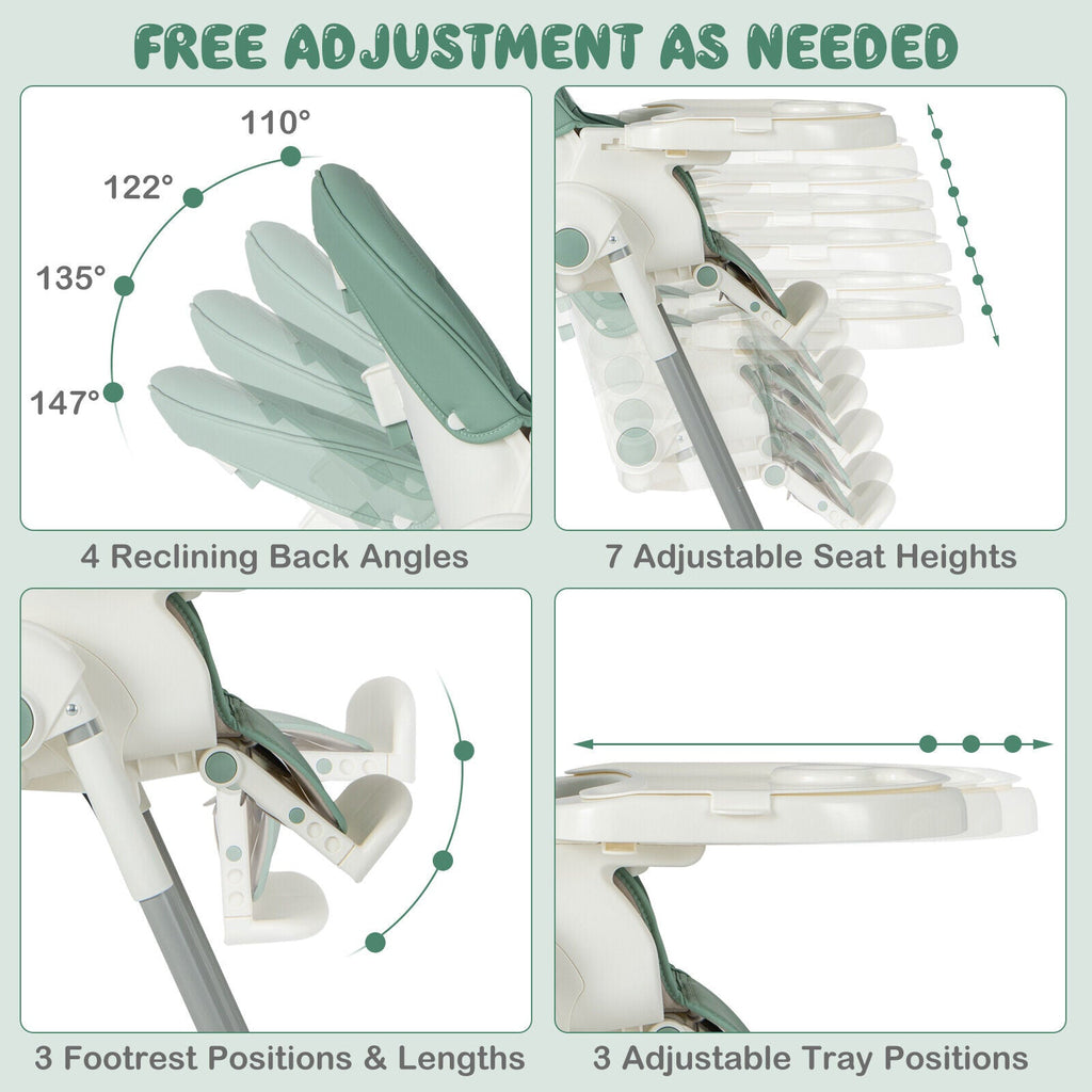 Little Sprouts 4-in-1 Folding High Chair