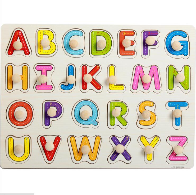 Animal & Alphabet Wooden Puzzle Board