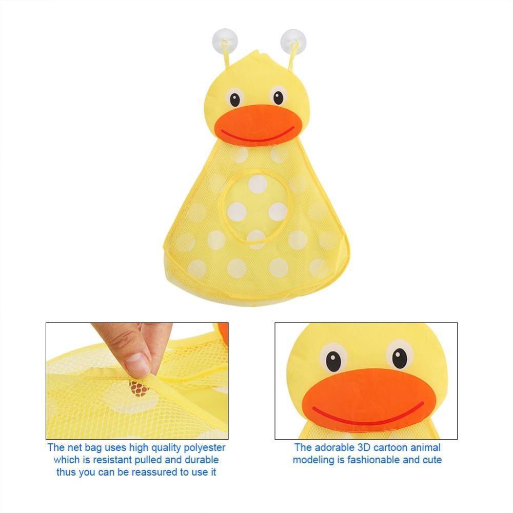 Baby Shower Bath Toys Little Duck Little Frog Baby Kids Toy Storage Mesh With Strong Suction Cups Toy Bag Net Bathroom Organizer