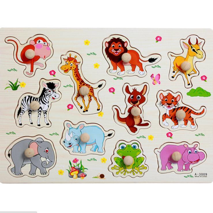 Animal & Alphabet Wooden Puzzle Board