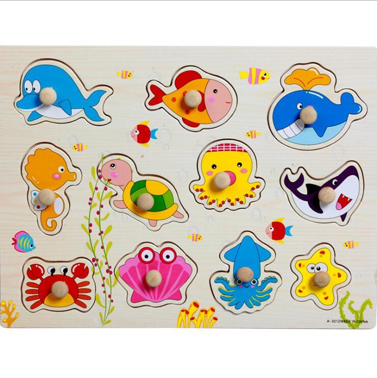 Animal & Alphabet Wooden Puzzle Board