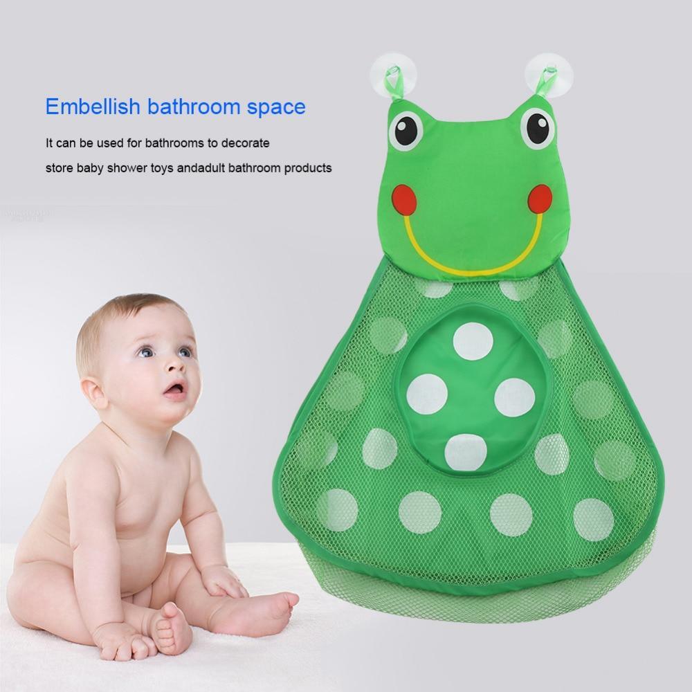 Baby Shower Bath Toys Little Duck Little Frog Baby Kids Toy Storage Mesh With Strong Suction Cups Toy Bag Net Bathroom Organizer