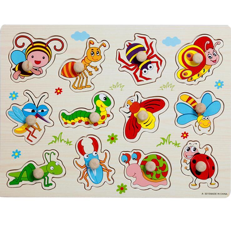 Animal & Alphabet Wooden Puzzle Board